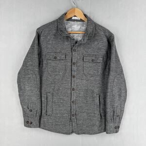 Peter Millar Jacket Mens Large Gray Knit Button Front Lined Insulated Camo